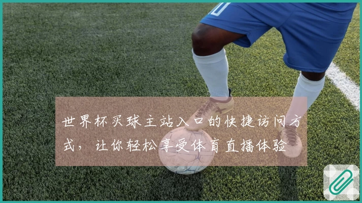 世界杯买球主站入口的快捷访问方式，让你轻松享受体育直播体验